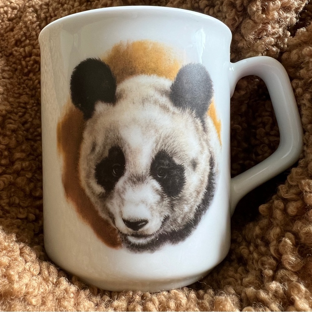 Reutter Porzellan Midcentury Modern Giant Panda Vintage Coffee Tea Mug 1950s